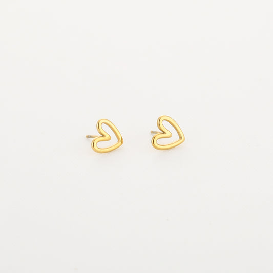 LOD of Love Gouden Hartvormige Oorknopjes