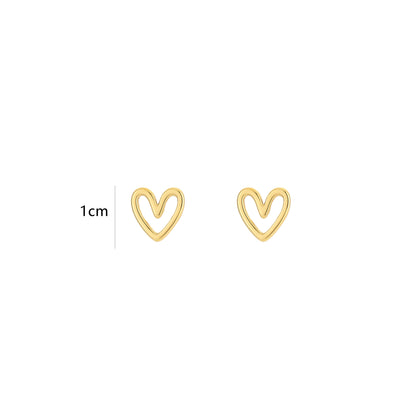 LOD of Love Gouden Hartvormige Oorknopjes
