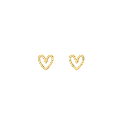 LOD of Love Gouden Hartvormige Oorknopjes