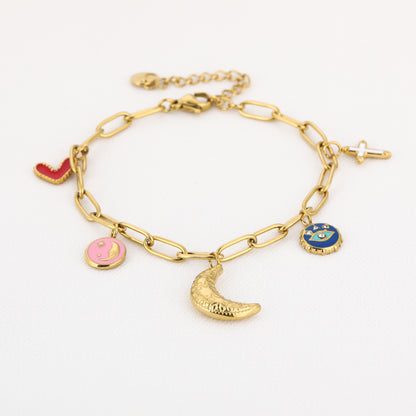 LOD of Love – Goudkleurige Bedelarmband Luna Charms