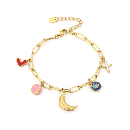LOD of Love – Goudkleurige Bedelarmband Luna Charms