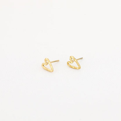LOD of Love - Gold Heart Studs Subtiele Liefde