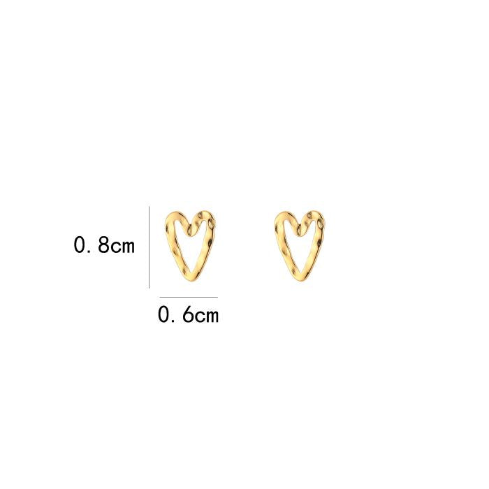 LOD of Love - Gold Heart Studs Subtiele Liefde