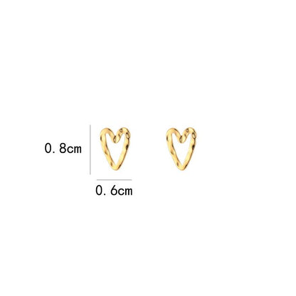 LOD of Love - Gold Heart Studs Subtiele Liefde