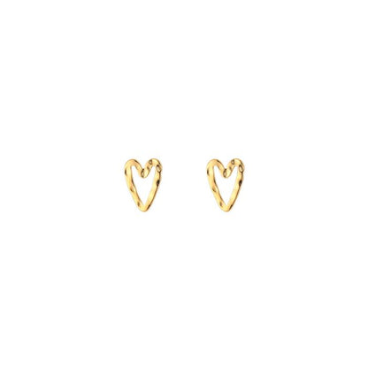 LOD of Love - Gold Heart Studs Subtiele Liefde