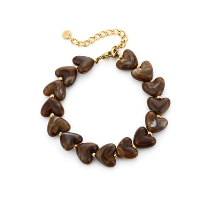 LOD of Love – Hartjes Armband Brown