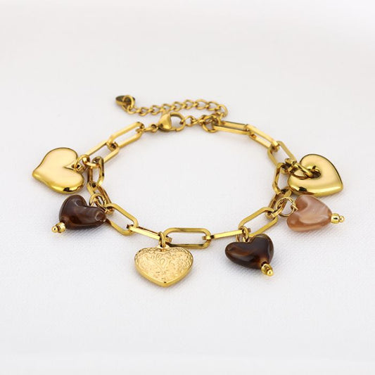 LOD of Love – Heart Charm Bracelet Goud