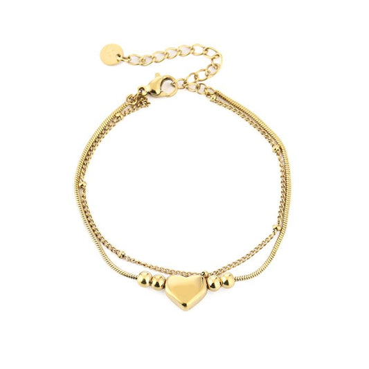 LOD of Love – Dubbele Armband met Hartje