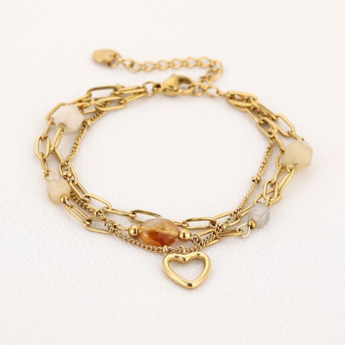 LOD of Love – Gold Stainless Steel Bracelet Heart
