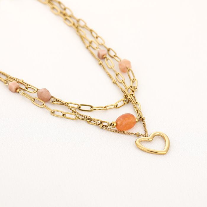 LOD of Love - Double Chain Ketting Orange