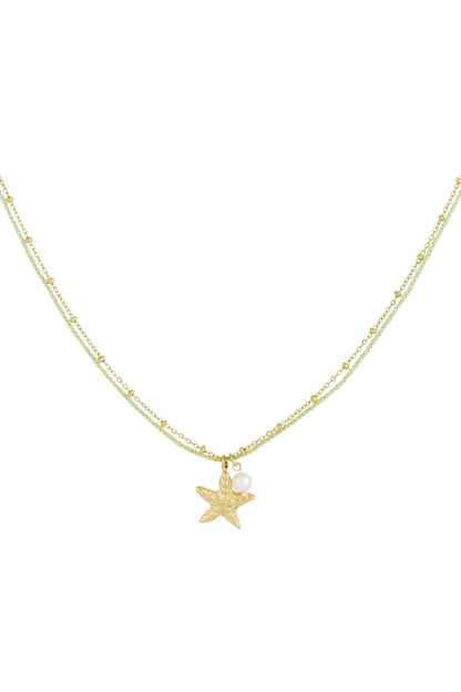 LOD of Love – Goudkleurige Ketting met Ster & Parel