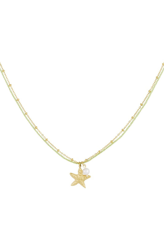 LOD of Love – Goudkleurige Ketting met Ster & Parel