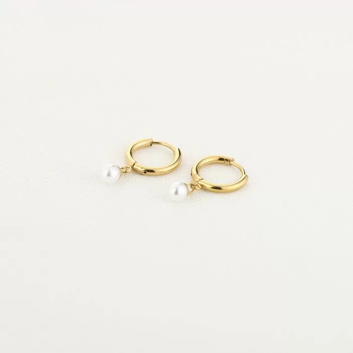 LOD of Love Gouden Oorringen met Parel Charm