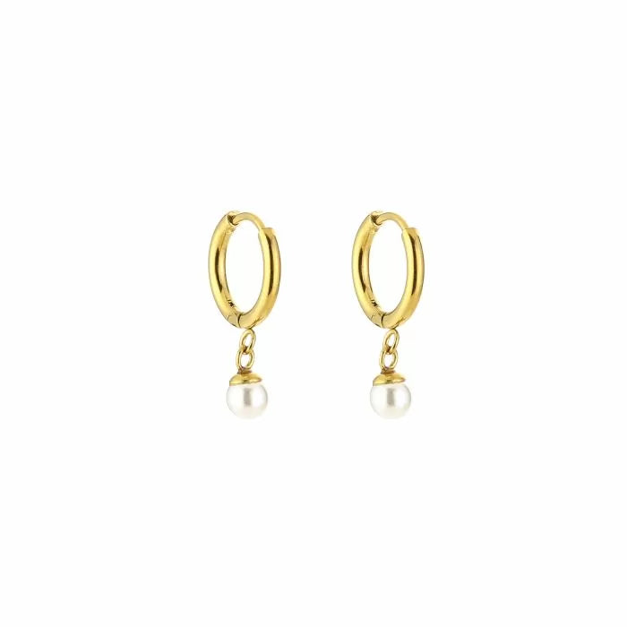 LOD of Love Gouden Oorringen met Parel Charm