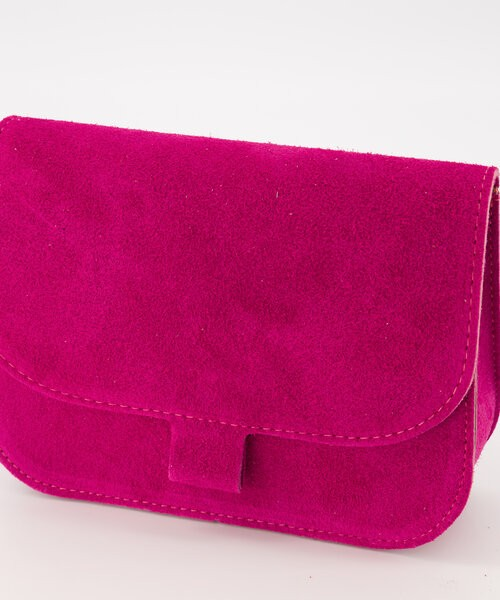 LOD of Love Flora Suède Tas – Fuchsia Statement met Verstelbare Schouderband