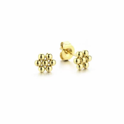 LOD of Love Gouden Bloemvormige Oorknopjes