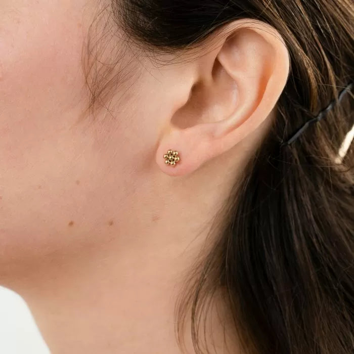 LOD of Love Gouden Bloemvormige Oorknopjes