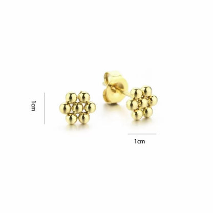 LOD of Love Gouden Bloemvormige Oorknopjes