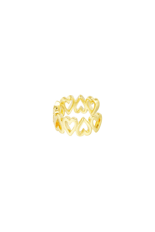 LOD of Love Gouden Ear Cuff met Hartvormig Design