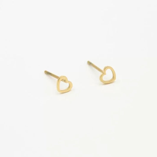 LOD of Love Gouden Hartvormige Oorknopjes