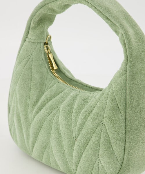 LOD of Love -  Suede Handtas Saliegroen