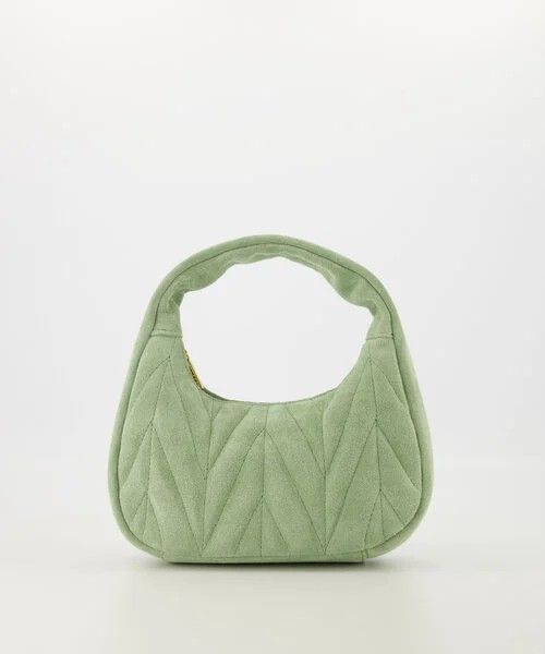 LOD of Love -  Suede Handtas Saliegroen