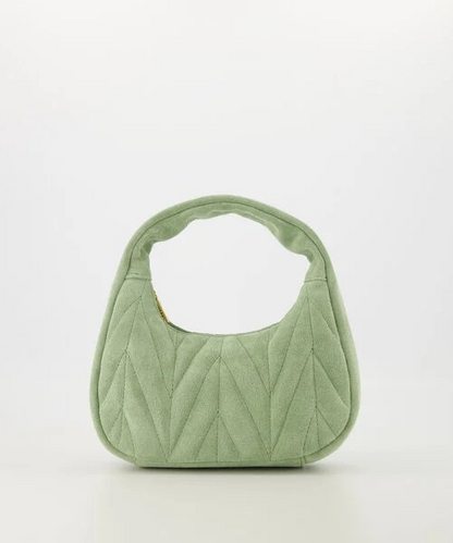 LOD of Love -  Suede Handtas Saliegroen