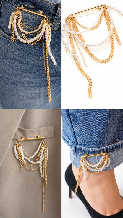 LOD of Love - Vintage Perlenbrosche Herz