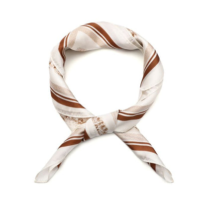 LOD of Love - Tropisch Print Sjaaltje – Beige/Bruin