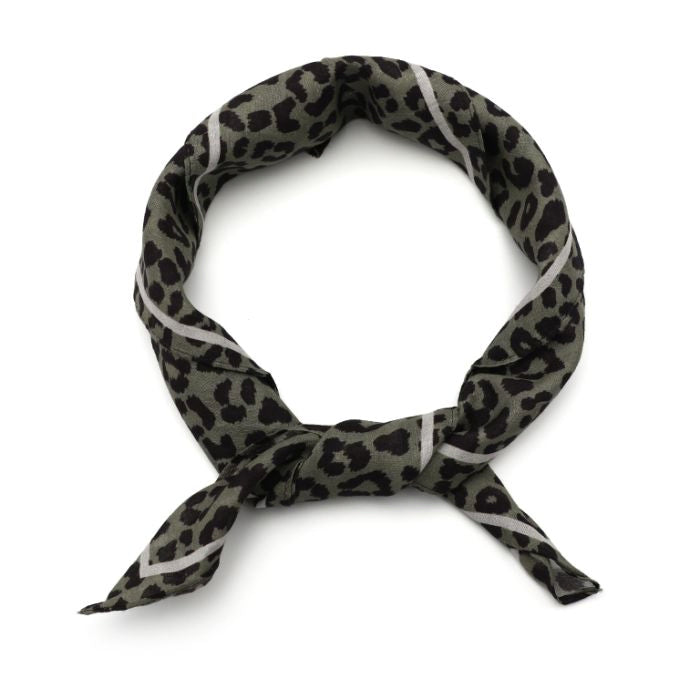 LOD of Love - Leopard Print Sjaaltje – Green