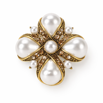 LOD of Love - Vintage Perlenbrosche Herz