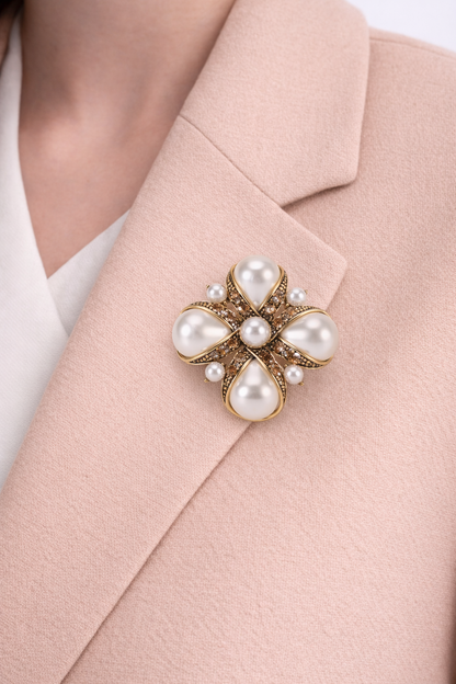 LOD of Love - Vintage Perlenbrosche Herz