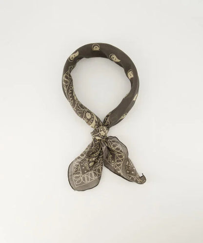 LOD of Love - Astrid Groot Sjaals met print Donkerbruin