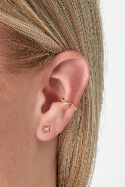 LOD of Love – Gouden Ear Cuff met Steentjes