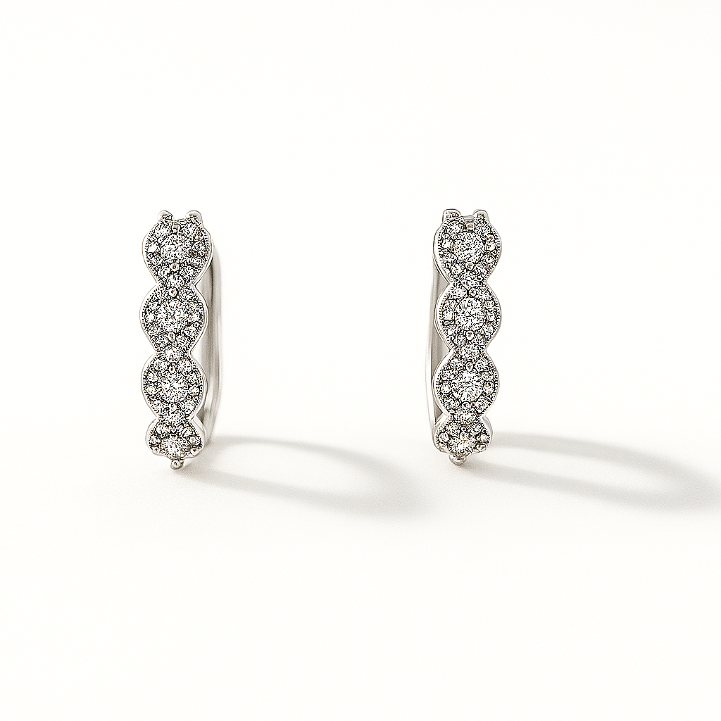 LOD of Love – Sterling Silver Oval Earrings with Zirconia