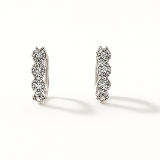 LOD of Love – Sterling Zilveren Ovale Oorringen met Zirkonia