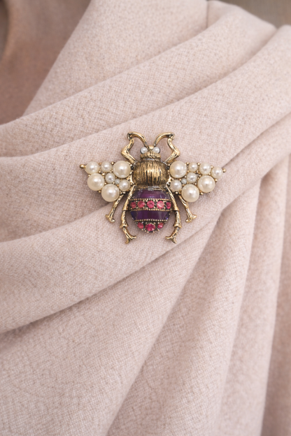 LOD of Love - Vintage Perlenbrosche Herz