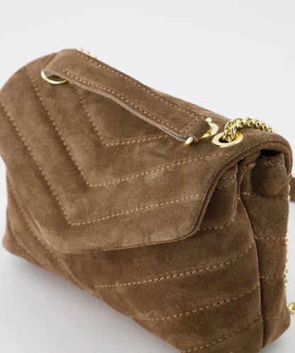 LOD of LOVE – Celine Suede Crossbodytassen Taupe