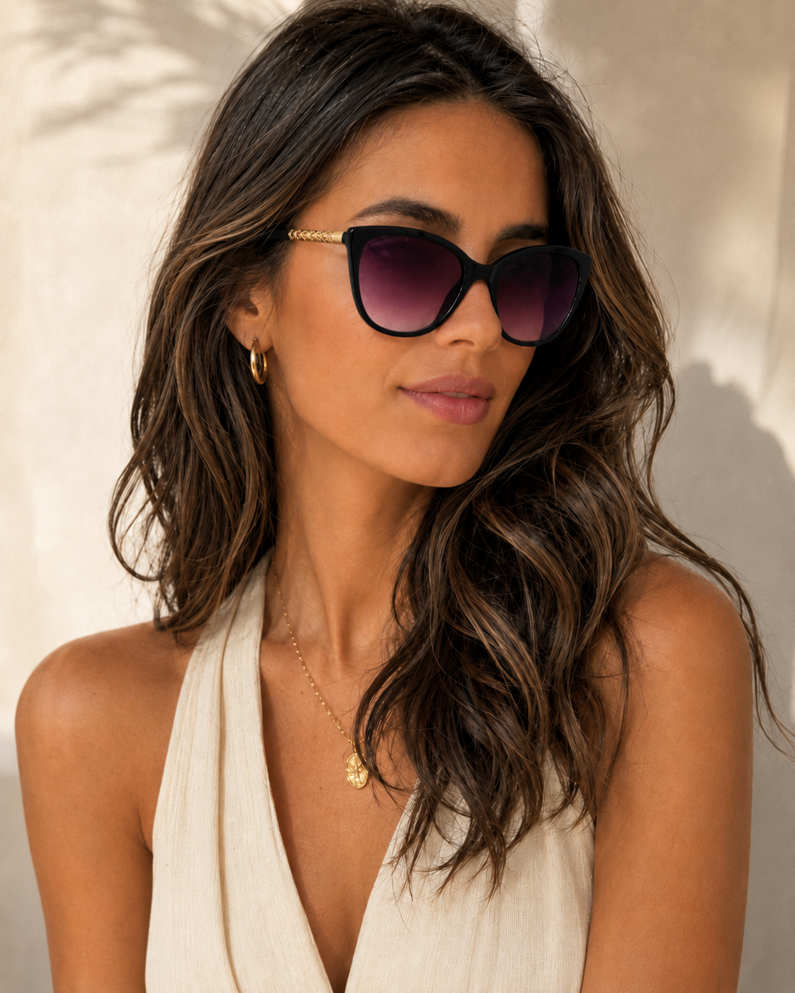 LOD of Love -  Zonnebril Benissa Shades Black with Lilac Lenses