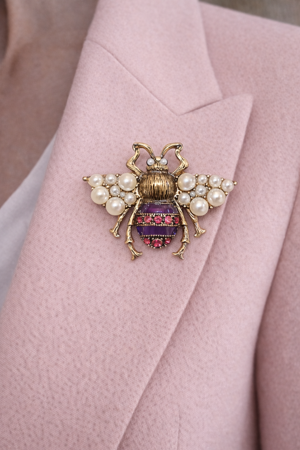 LOD of Love - Vintage Perlenbrosche Herz