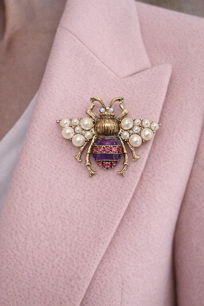 LOD of Love - Vintage Perlenbrosche Herz