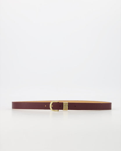 LOD of Love- Hailey Classic Grain Riem Met Gesp Bordeaux