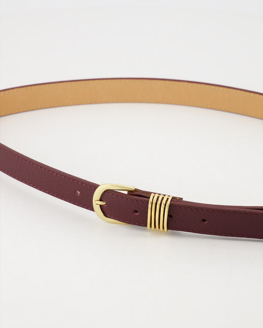 LOD of Love- Hailey Classic Grain Riem Met Gesp Bordeaux