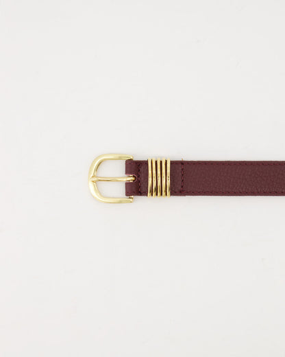 LOD of Love- Hailey Classic Grain Riem Met Gesp Bordeaux