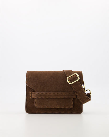 LOD of Love - Janice Suede Crossbodytas Donkerbruin