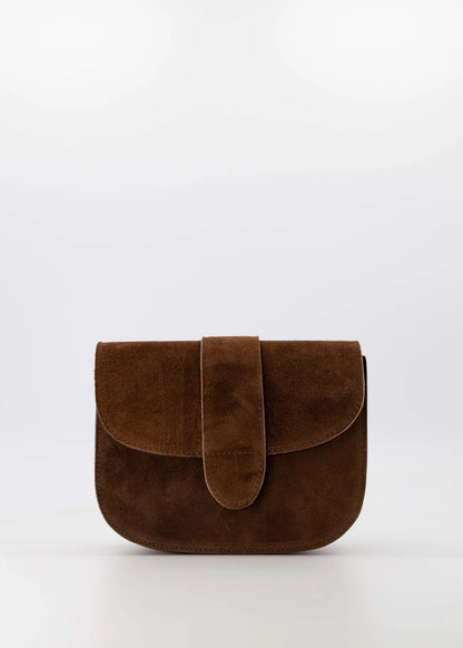 LOD of Love - Maan Suede Crossbodytassen Donkerbruin