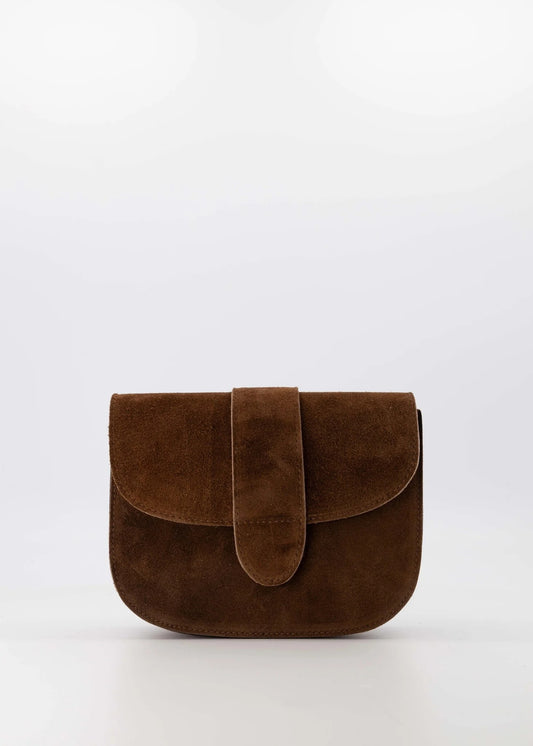 LOD of Love - Maan Suede Crossbodytassen Donkerbruin