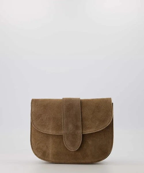 LOD of Love - Maan Suede Crossbodytassen Taupe Bronskleurig