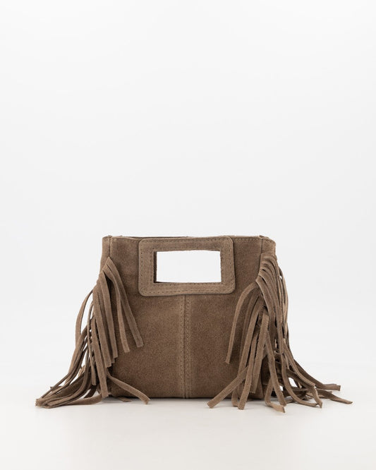 LOD of Love - Sylvie Suede Handtassen Taupe