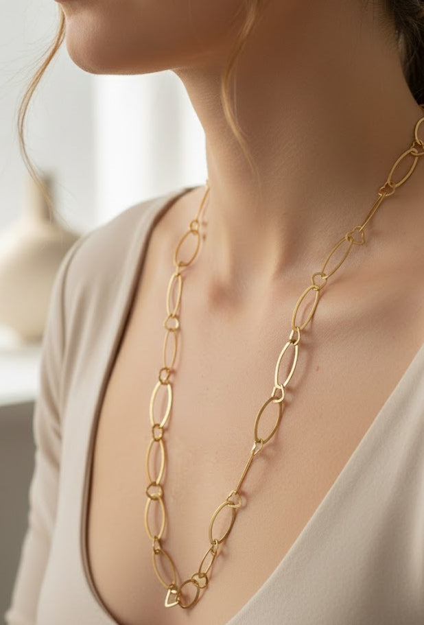 LOD of Love - Lange Gouden Ketting Jill